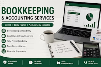 do bookkeeping, and accounting in tally prime in excel