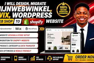 design, migrate mijnwenwinkel, wix, wordpress dutch webshop to shopify store