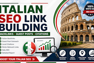 build italian backlinks website, guests posts link building citations link