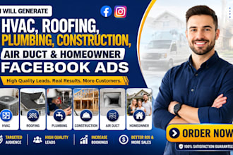 generate hvac roofing plumbing construction air duck homeowner hvac facebook ads