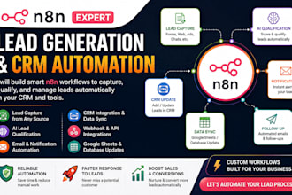 build n8n lead generation and CRM automation workflows