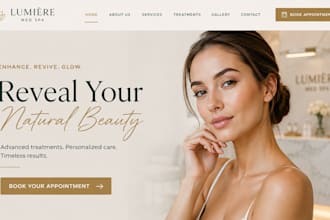 design wix medspa website spa website aesthetic clinic botox clinic website