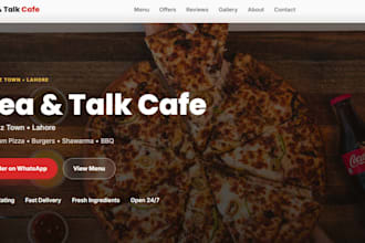 design a restaurant website with whatsapp ordering