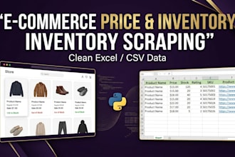 scrape e commerce product prices and inventory using python