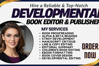 fix true crime novella, law, memoir, developmental book editor for nonfiction