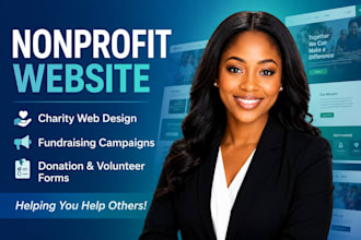 design a professional nonprofit website for your organizatio