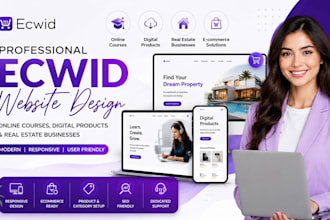 design online course creators digital product real estate business ecwid website