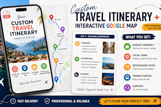 create a custom interactive travel itinerary and trip planner