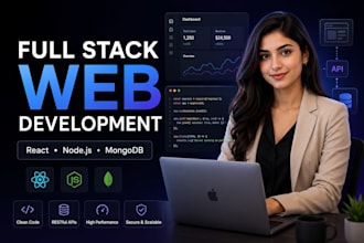 develop a responsive full stack website with react node and mongodb
