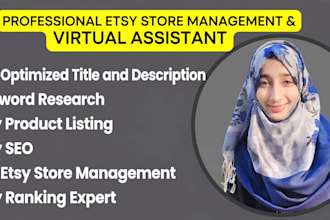 be virtual assistant etsy store manager, etsy product listing expert