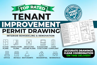 do tenant improvement, interior remodeling and renovation permit drawings