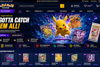 build pokemon website tcg website trading card store game card pokemon website