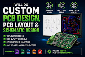 do custom pcb design, pcb layout and schematic design