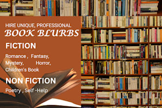 write professional book blurbs and design stunning canva book covers