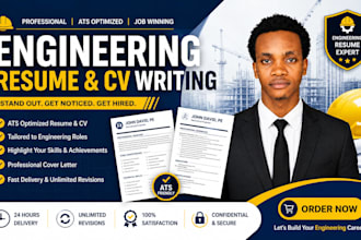 write an ats on engineering resume, CV and cover letter