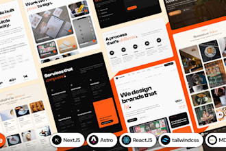 develop your landing page with modern front end frameworks