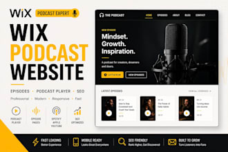 build wix podcast website with podcast player, episodes and SEO
