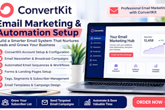 setup convertkit newsletter kit landing page kit email sequence email automation