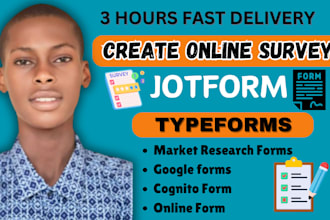 create online form, google form, jotform, typeform cognito form, online survey
