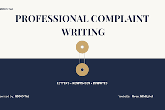 write professional complaint letters and complaint responses