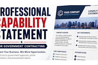 create a professional capability statement for government contracting