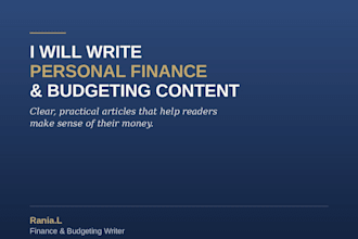 write engaging personal finance and budgeting blog posts