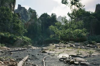 design 3d medieval open world map terrain and level design in unity and ue5