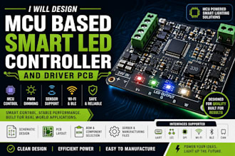 design mcu based smart led controller and driver, pwm, sensor and comm integrate