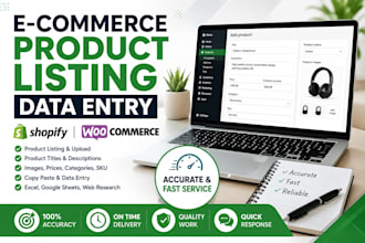 do data entry and e commerce product listing