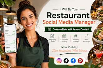 be your restaurant social media manager seasonal menu and promo content