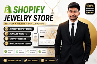 create jewelry shopify, jewelry website, jewelry store and shopify website
