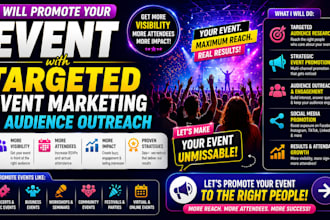 promote your event with targeted event marketing and audience outreach