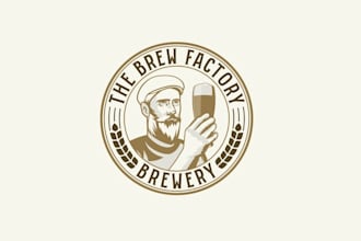 design unique brew factory logo