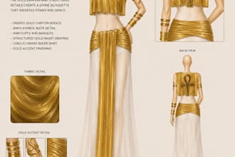 make concept costume design for you creative project