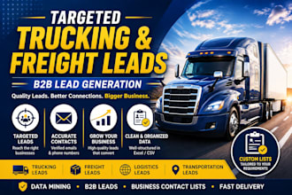 do trucking leads, fmcsa carrier database, logistics leads and owner operator