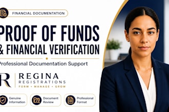 prepare proof of funds and financial verification documents