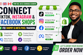 connect tiktok instagram facebook shop fix shopify meta pixel track ecwid site
