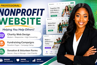 design nonprofit website with donation and fundraising