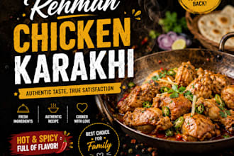 design attractive food promotional posters
