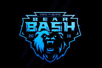 design stunning bear mascot logo with unique style