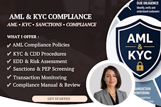 draft aml kyc compliance policies and sanctions procedures