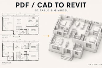 convert PDF or cad to revit bim model and drawings