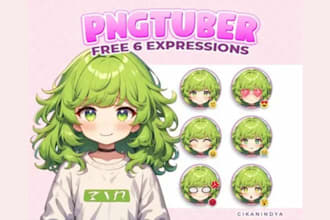 create a custom pngtuber anime avatar character for streaming and conte