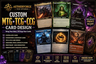 create custom mtg card design tcg alter art commander magic the gathering set