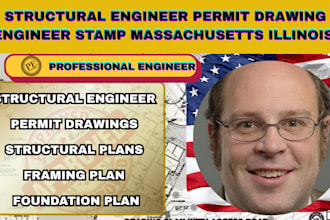 structural engineer permit drawing engineer stamp massachusetts illinois