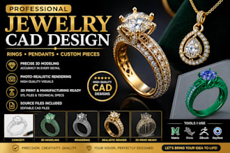 do professional jewelry cad design for rings, pendants and custom pieces