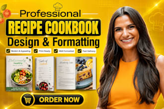 create professional menu design, ebook, or cookbook design in canva
