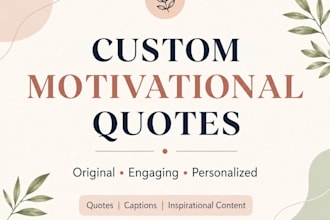 write creative motivational quotes and captions