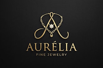 design a premium necklace logo for your jewelry brand