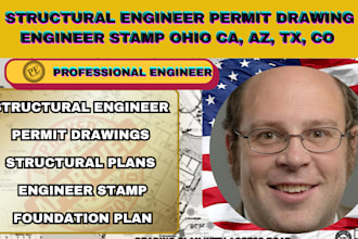 structural engineer permit drawing engineer stamp ohio ca, az, tx, co